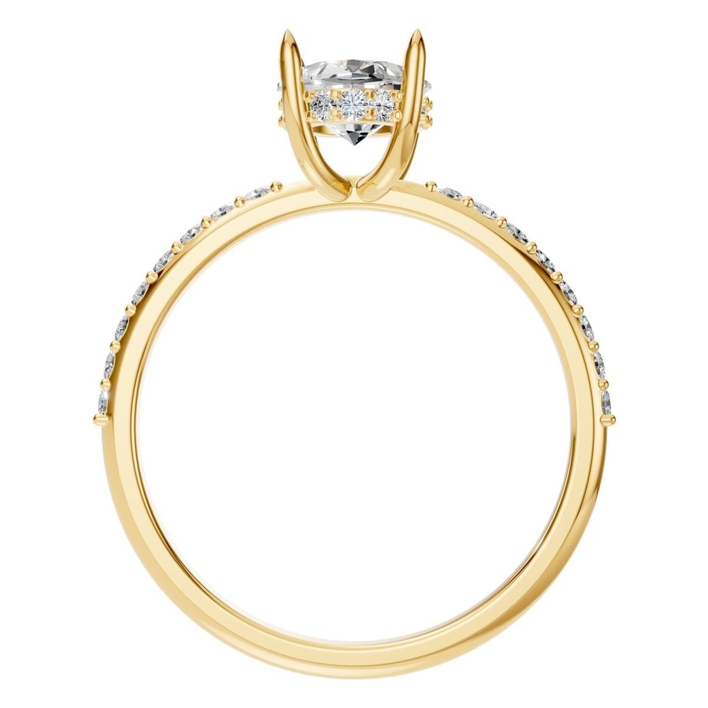 RI-1363 Yellow Gold Ring SET - Top View