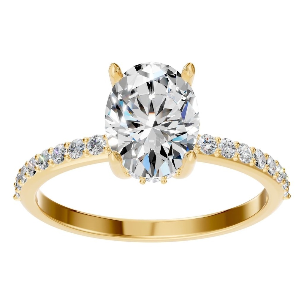 RI-1363 Yellow Gold Ring SET - Front View