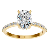 RI-1363 Yellow Gold Ring SET - Front View