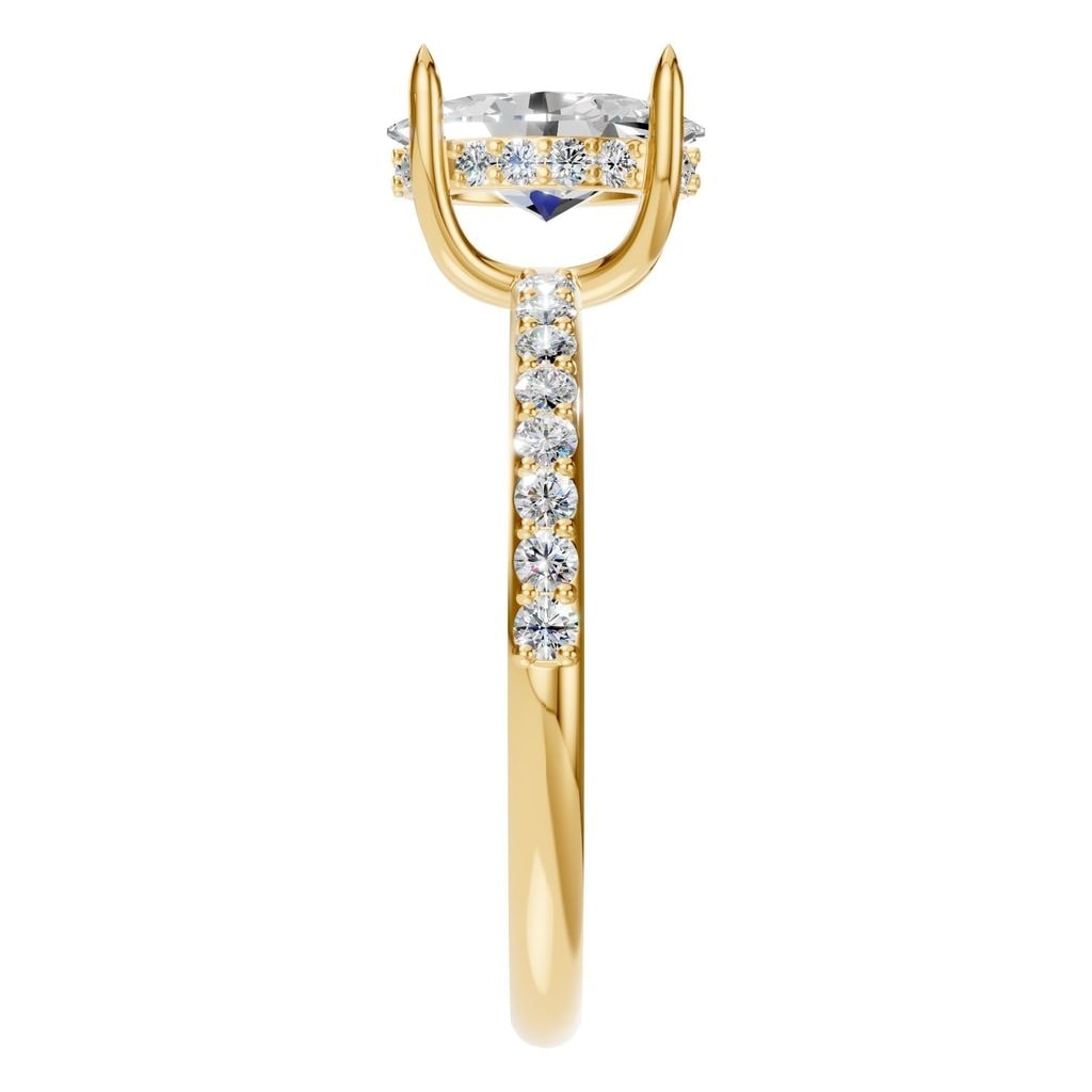 RI-1363 Yellow Gold Ring SET - Side View