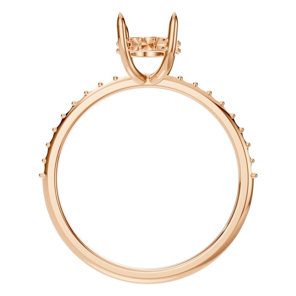 RI-1363 Rose Gold Ring UNSET - Top View