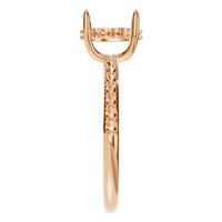 RI-1363 Rose Gold Ring UNSET - Side View