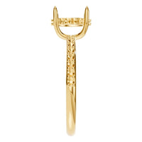 RI-1363 Yellow Gold Ring UNSET - Side View