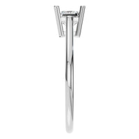 RI-1409 White Gold Ring SET - Side View