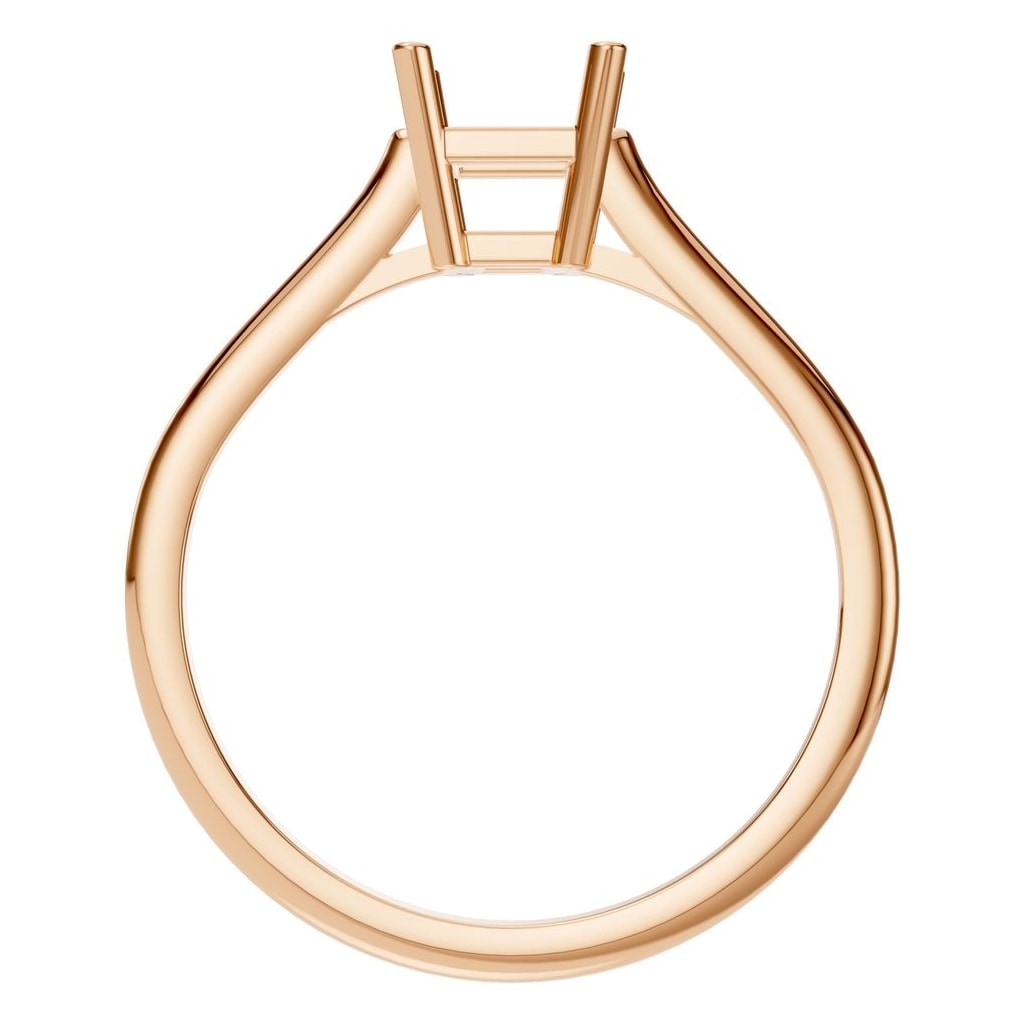 RI-1409 Rose Gold Ring UNSET - Top View