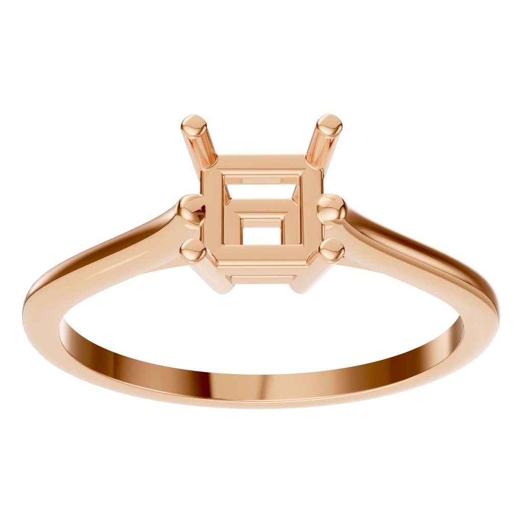 RI-1409 Rose Gold Ring UNSET - Front View