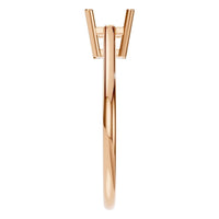 RI-1409 Rose Gold Ring UNSET - Side View