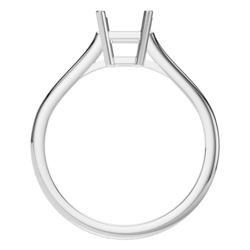 RI-1409 White Gold Ring UNSET - Top View