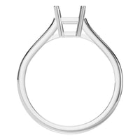 RI-1409 White Gold Ring UNSET - Top View