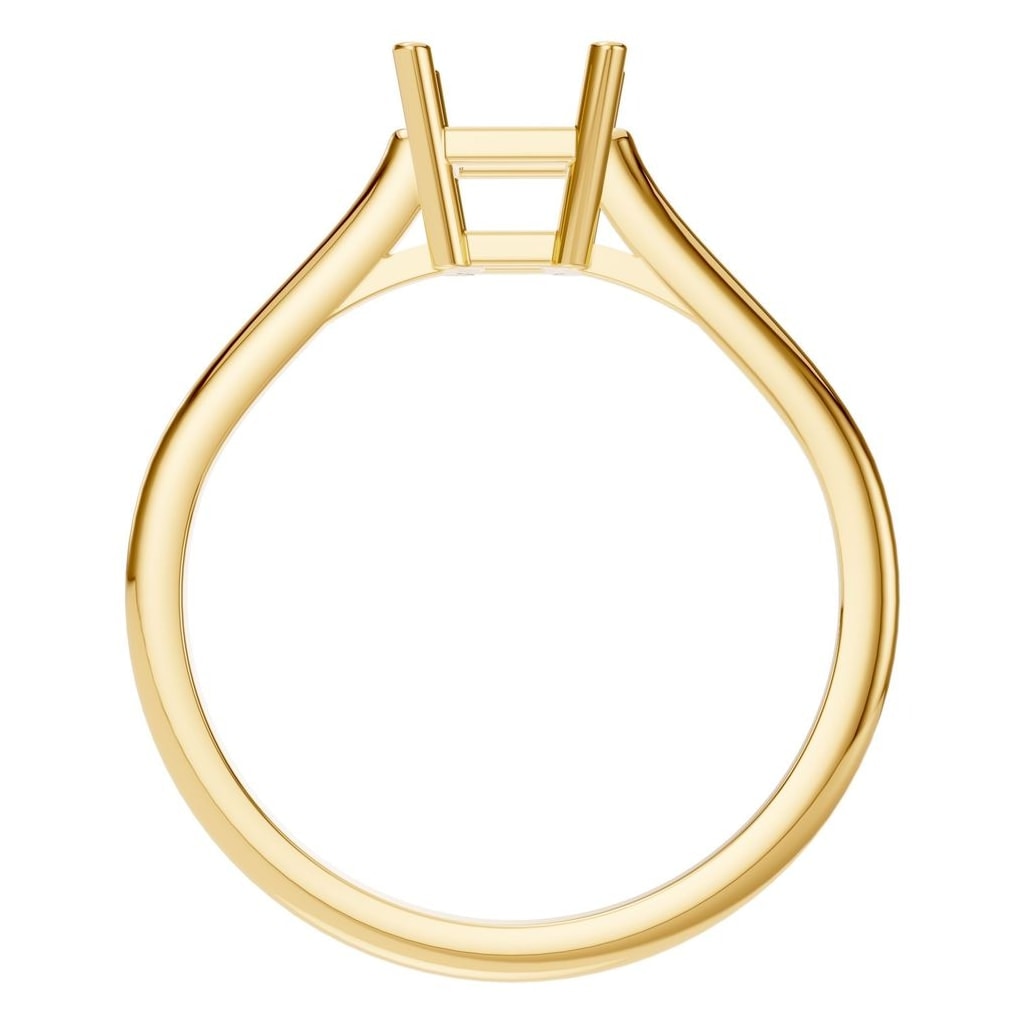 RI-1409 Yellow Gold Ring UNSET - Top View