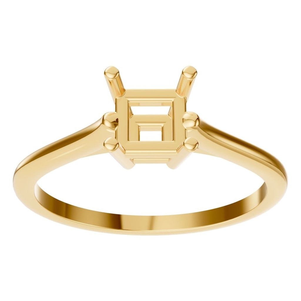 RI-1409 Yellow Gold Ring UNSET - Front View