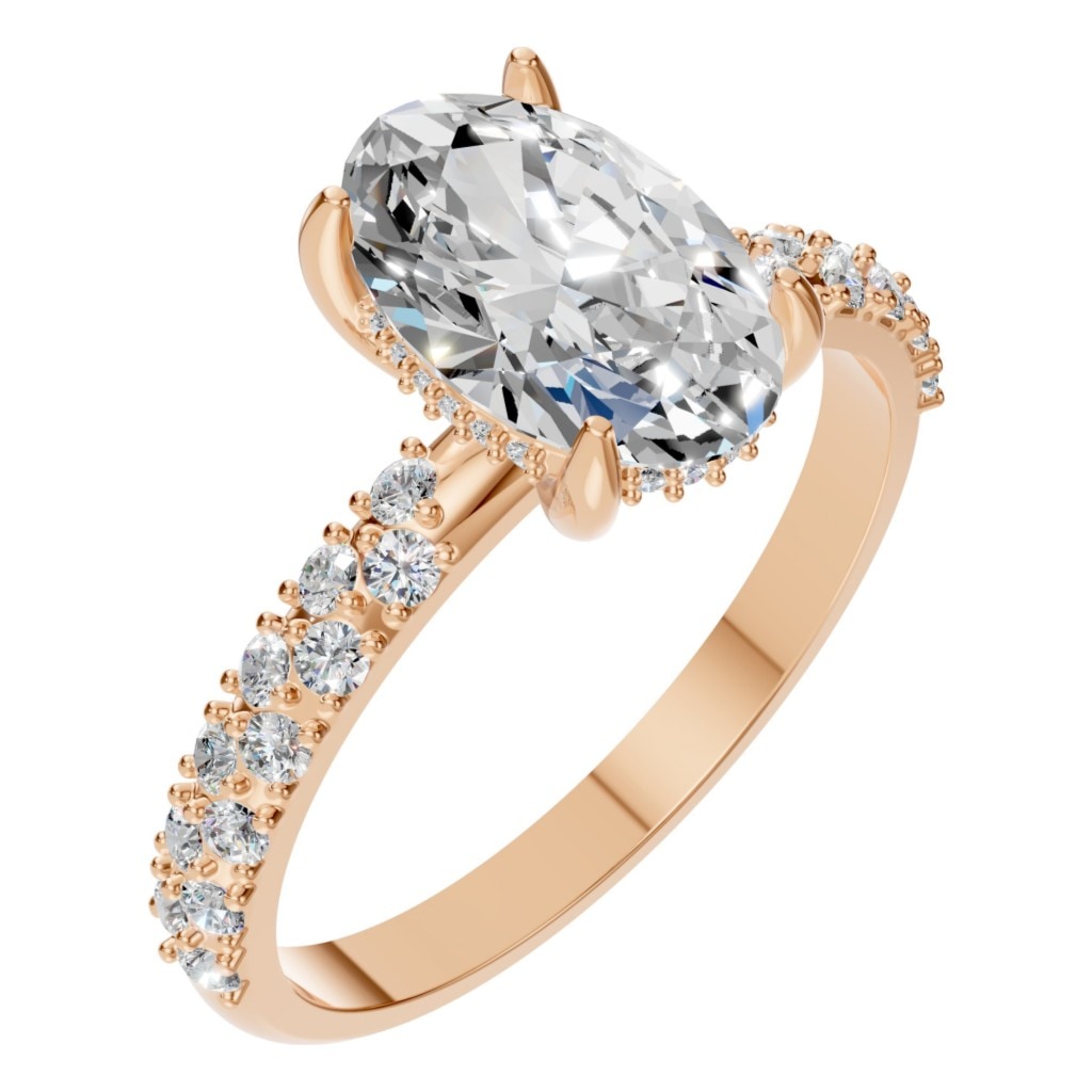 RI-1415 Rose Gold Ring SET - Main View