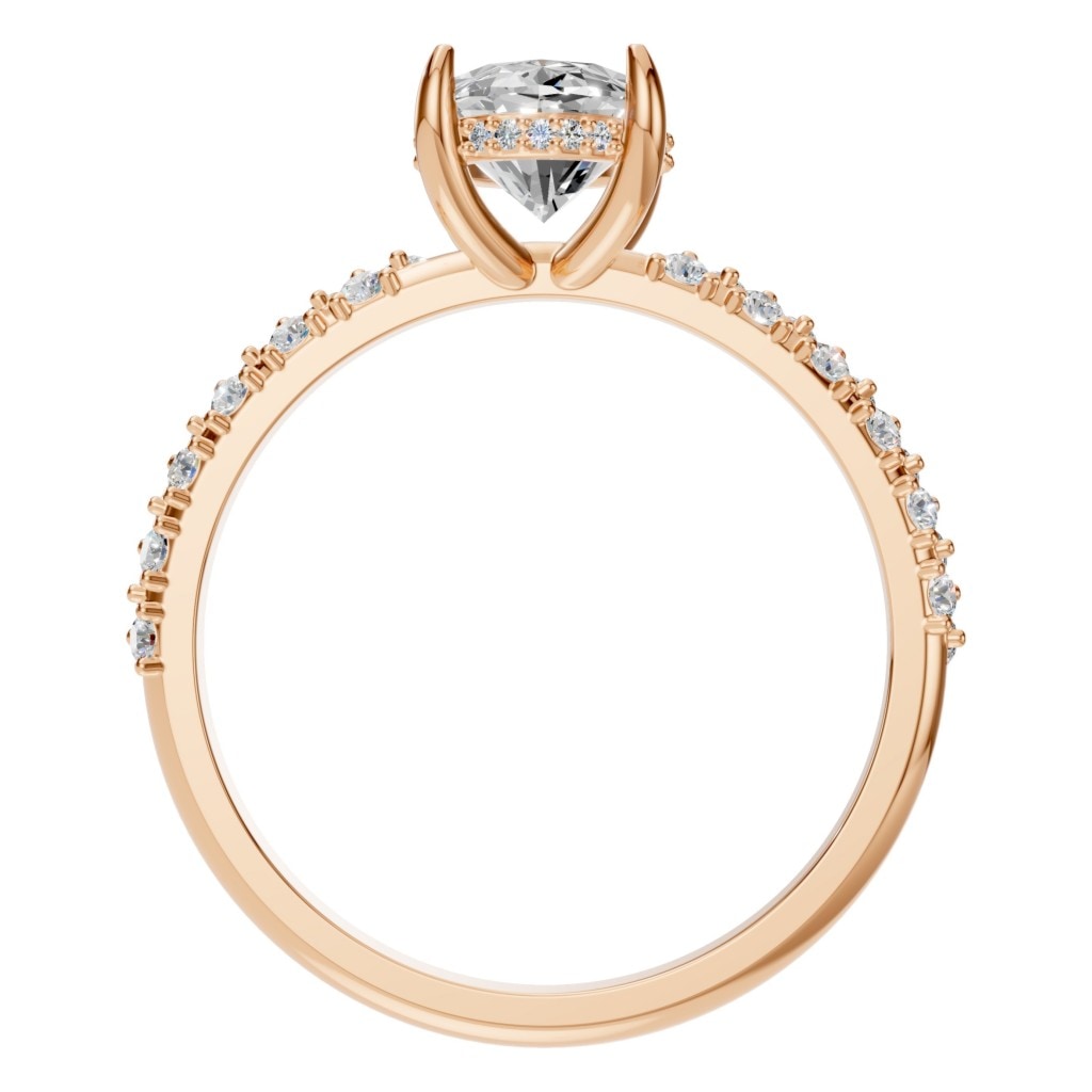 RI-1415 Rose Gold Ring SET - Top View