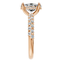 RI-1415 Rose Gold Ring SET - Side View