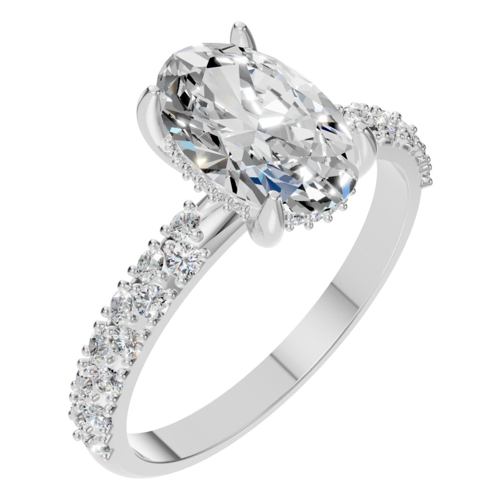 RI-1415 White Gold Ring SET - Main View