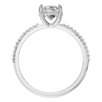 RI-1415 White Gold Ring SET - Top View