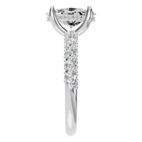 RI-1415 White Gold Ring SET - Side View