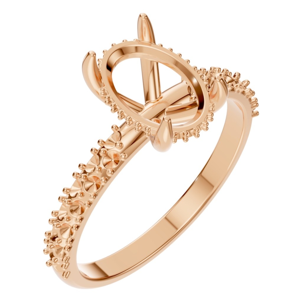 RI-1415 Rose Gold Ring UNSET - Main View