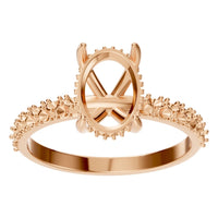 RI-1415 Rose Gold Ring UNSET - Front View