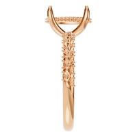 RI-1415 Rose Gold Ring UNSET - Side View