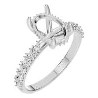 RI-1415 White Gold Ring UNSET - Main View