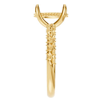 RI-1415 Yellow Gold Ring UNSET - Side View