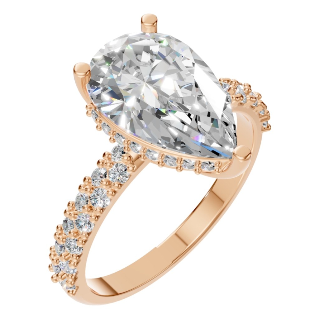 RI-1415 Rose Gold Ring SET - Main View