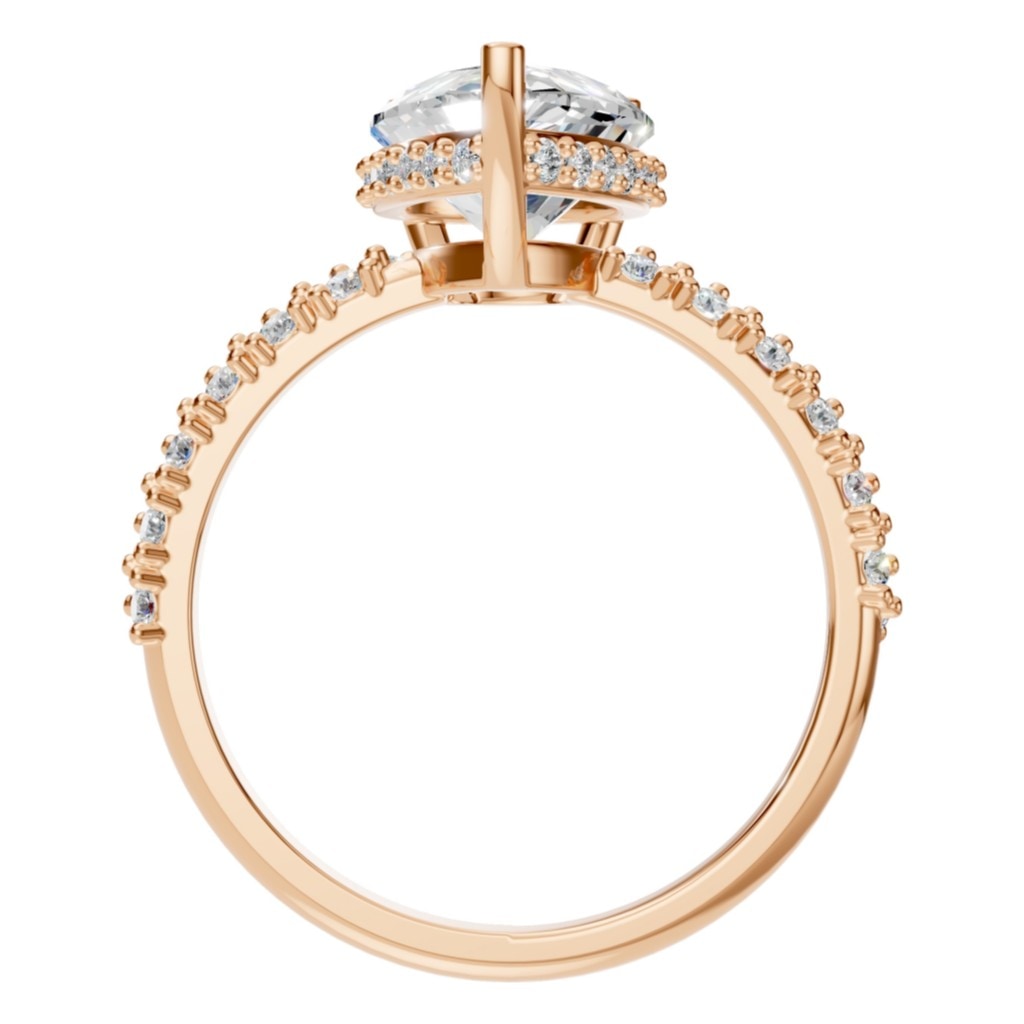 RI-1415 Rose Gold Ring SET - Top View
