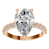 RI-1415 Rose Gold Ring SET - Front View