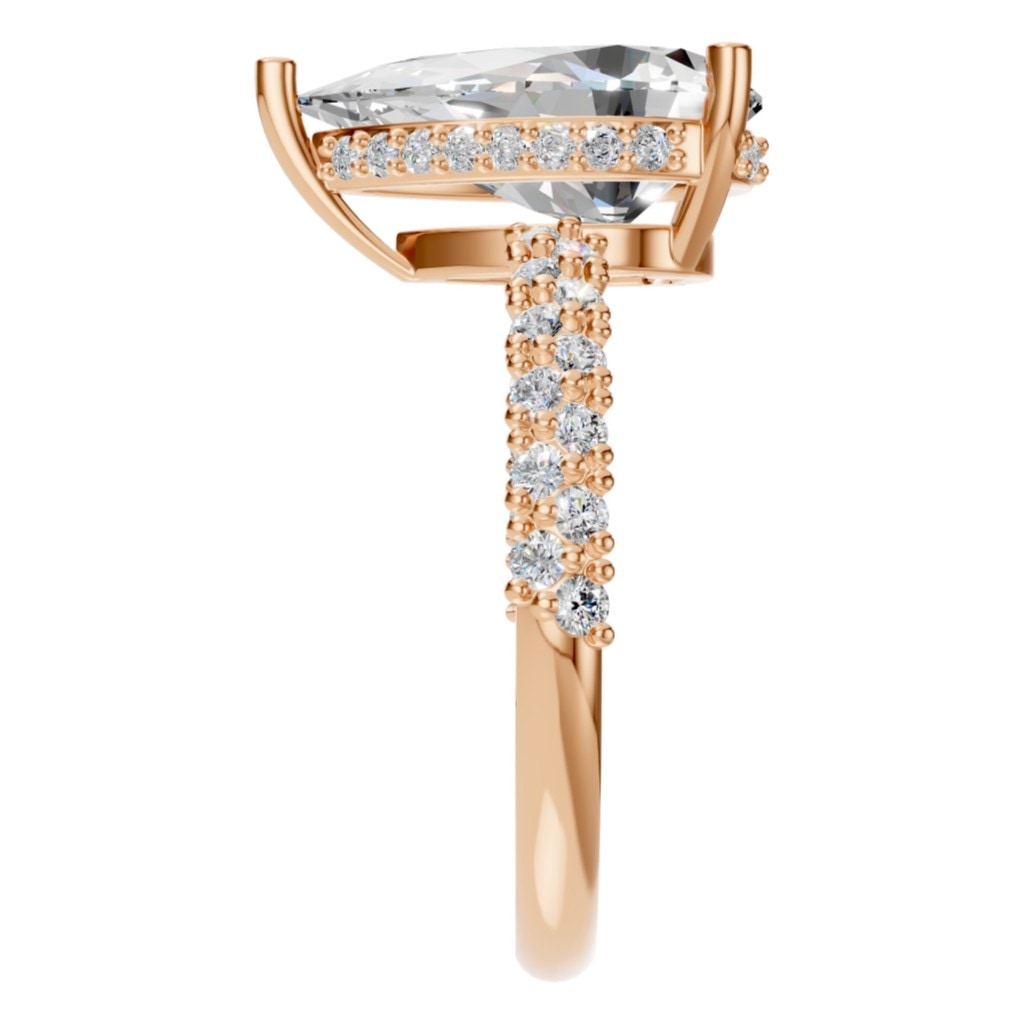 RI-1415 Rose Gold Ring SET - Side View