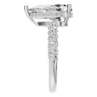 RI-1415 White Gold Ring SET - Side View