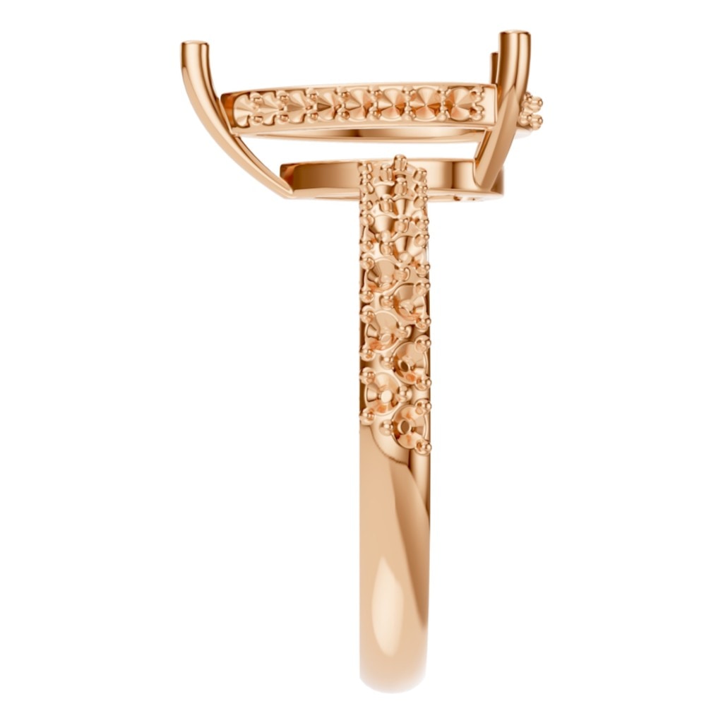 RI-1415 Rose Gold Ring UNSET - Side View