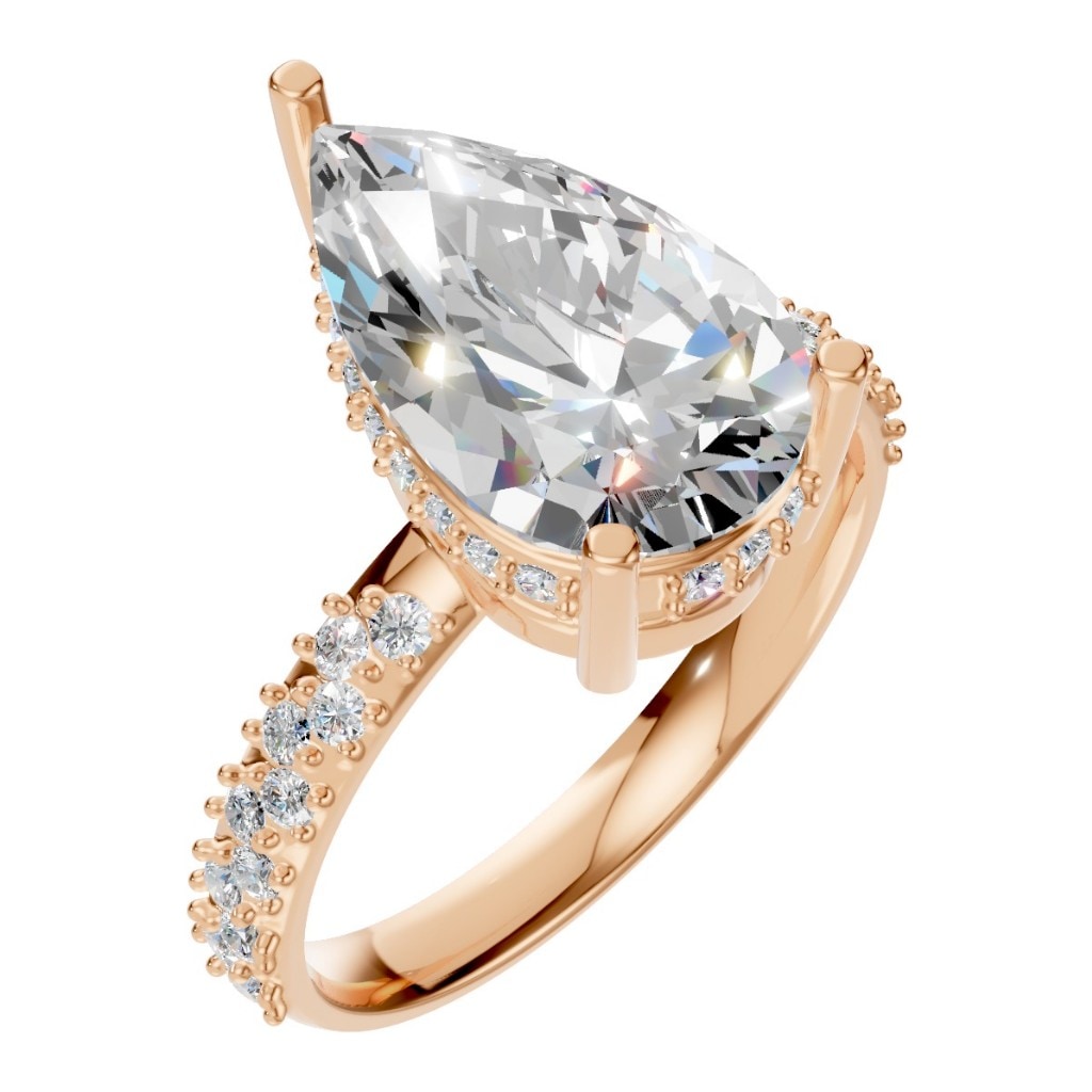 RI-1415 Rose Gold Ring SET - Main View