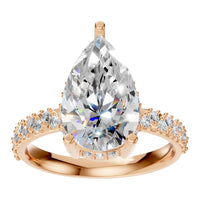 RI-1415 Rose Gold Ring SET - Front View