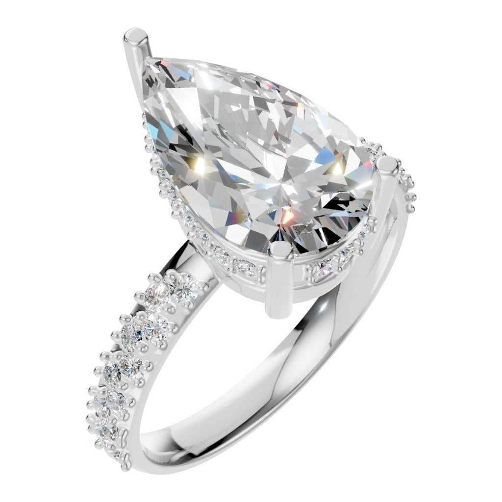 RI-1415 White Gold Ring SET - Main View