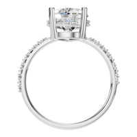 RI-1415 White Gold Ring SET - Top View