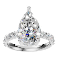 RI-1415 White Gold Ring SET - Front View