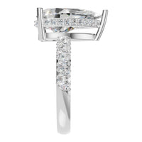 RI-1415 White Gold Ring SET - Side View