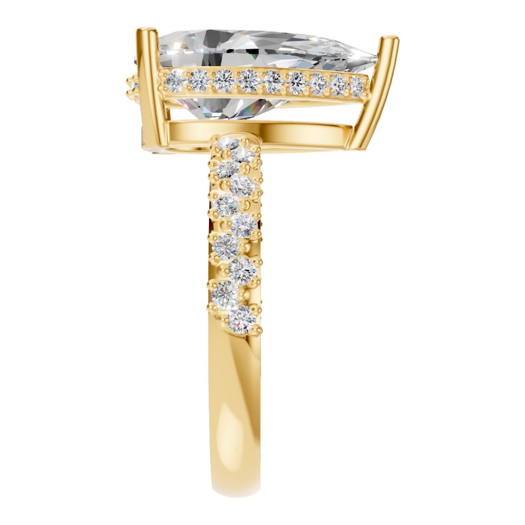 RI-1415 Yellow Gold Ring SET - Side View