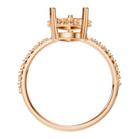 RI-1415 Rose Gold Ring UNSET - Top View