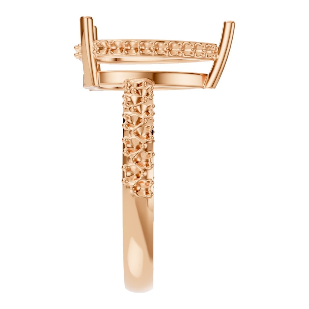 RI-1415 Rose Gold Ring UNSET - Side View