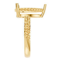 RI-1415 Yellow Gold Ring UNSET - Side View