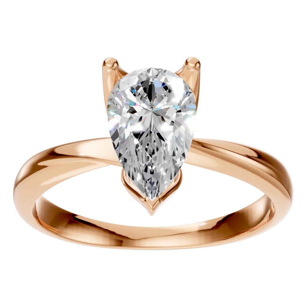 RI-1434 Rose Gold Ring SET - Front View