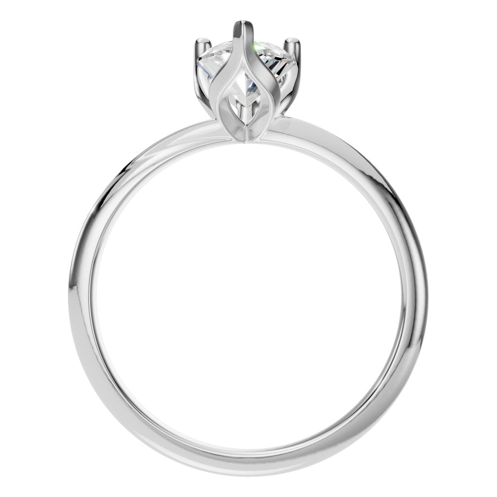 RI-1434 White Gold Ring SET - Top View