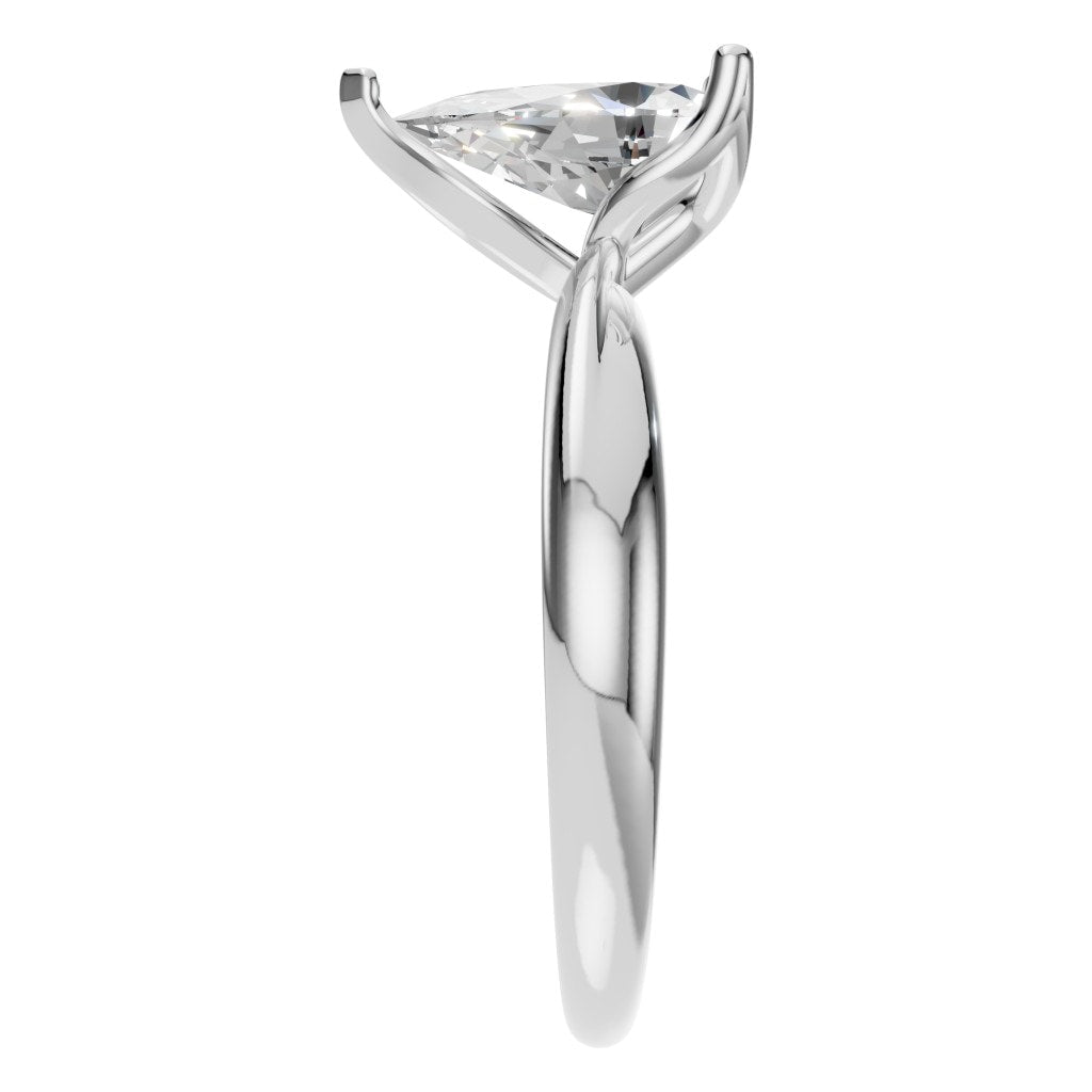 RI-1434 White Gold Ring SET - Side View