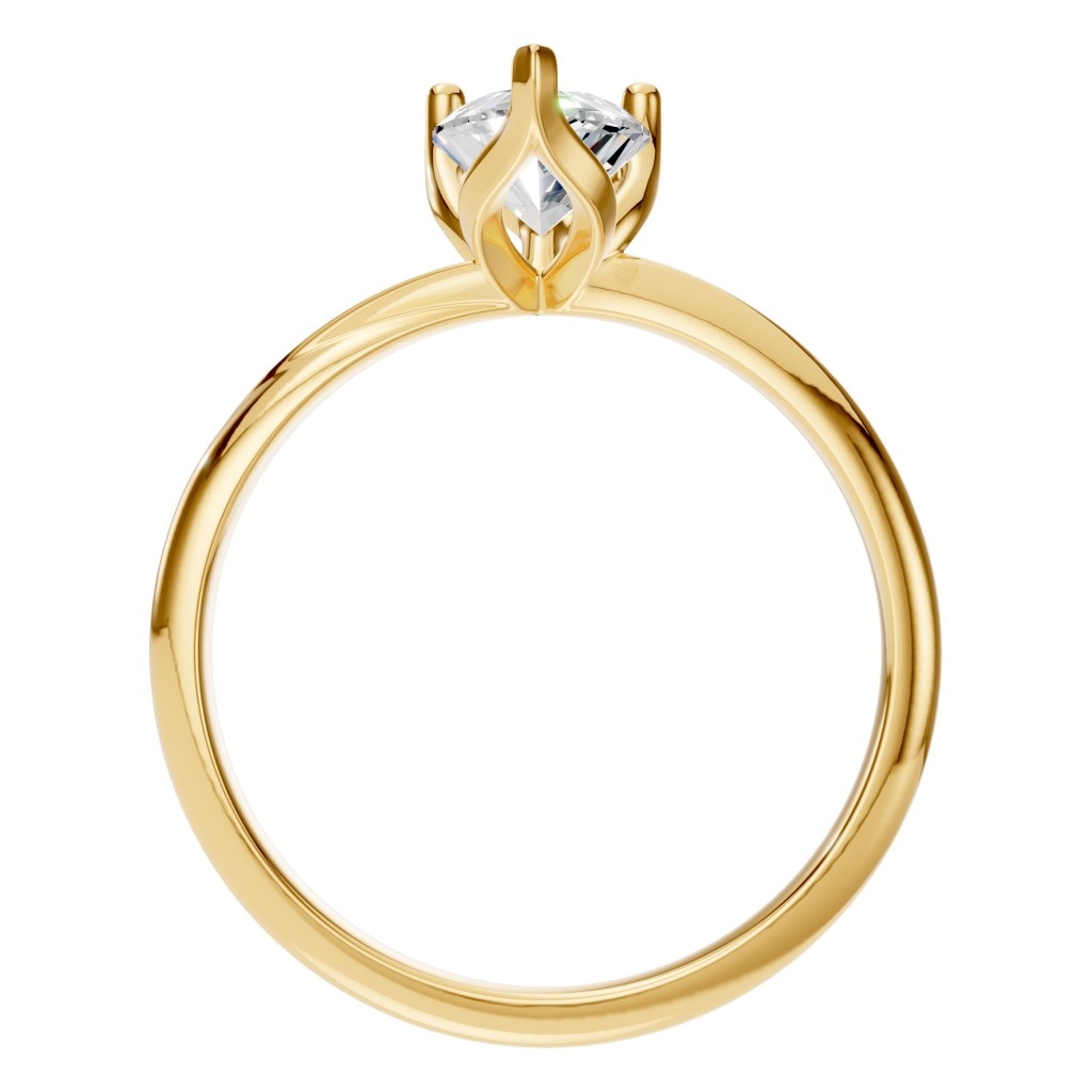 RI-1434 Yellow Gold Ring SET - Top View
