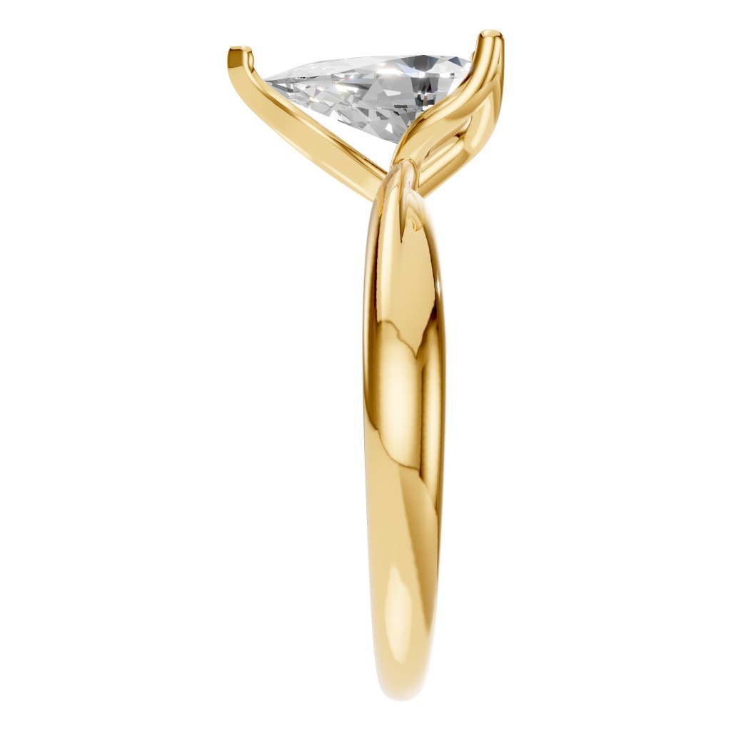 RI-1434 Yellow Gold Ring SET - Side View