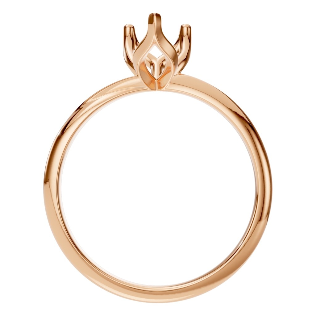RI-1434 Rose Gold Ring UNSET - Top View