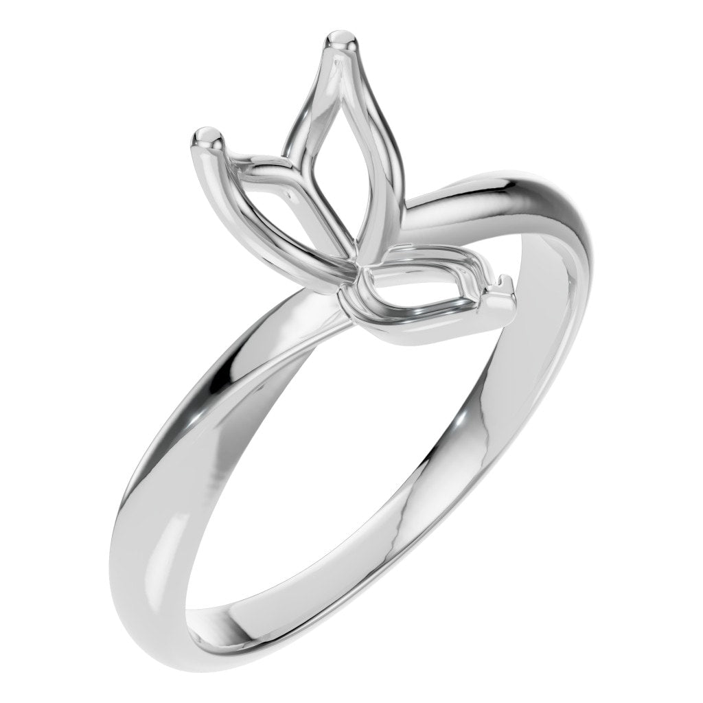 RI-1434 White Gold Ring UNSET - Main View