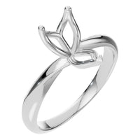 RI-1434 White Gold Ring UNSET - Main View